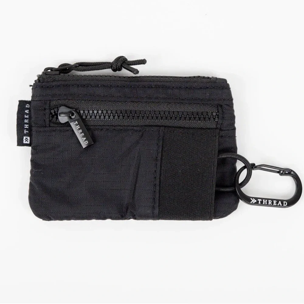 BRAND NEW- THREAD WALLET BLACK - ADVENTURE POUCH WALLET - Picture 1 of 11